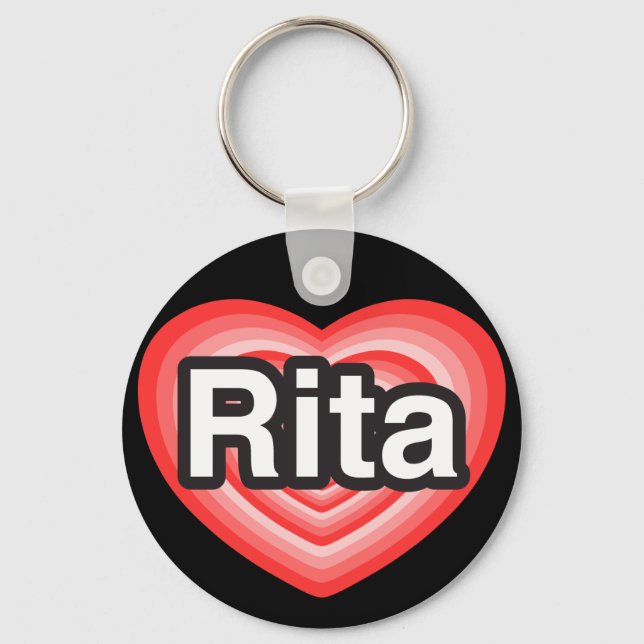 Jag kärlek Rita. Jag kärlek du Rita. Hjärta Nyckelring (Framsida)