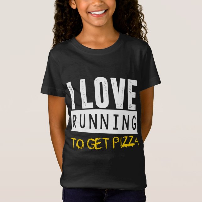 Jag Kärlek Runto ska hämta Pizza T Shirt (Framsida)
