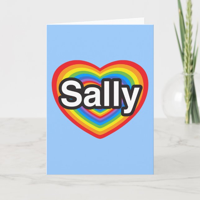 Jag kärlek Sally. Jag kärlek dig Sally. Hjärta Kort (Framsida)
