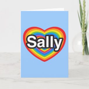 Jag kärlek Sally. Jag kärlek dig Sally. Hjärta Kort