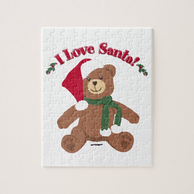 Jag Kärlek Santa! JulNalle Pussel (Vertikal)