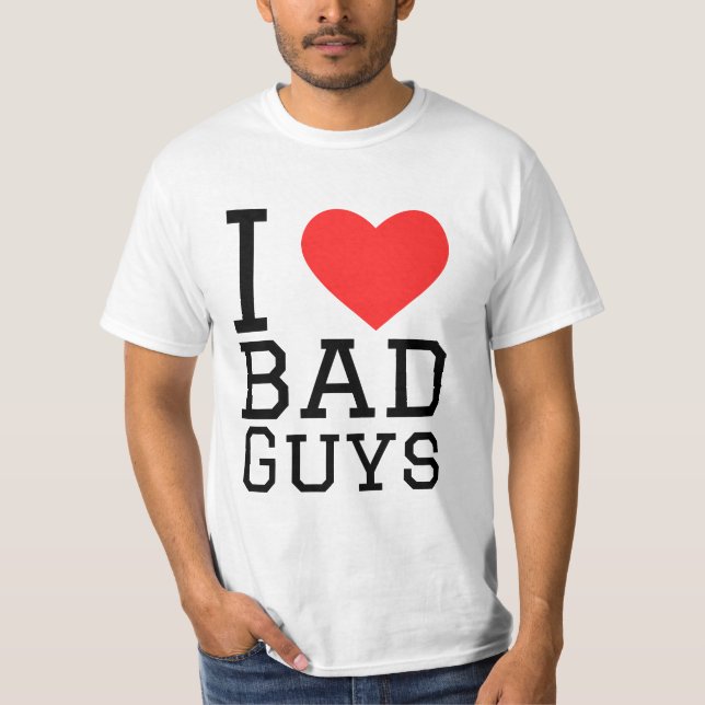 Jag kärlek, skurkar t shirt (Framsida)