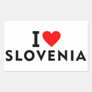 Jag kärlek Slovenien land gillar hjärtreseturism Rektangulärt Klistermärke