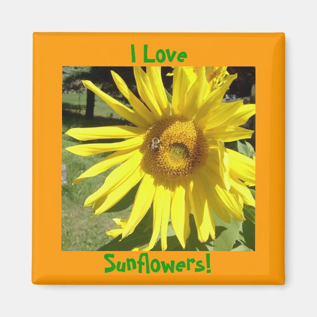 Jag Kärlek, solblommor! Magnet (Framsidan)