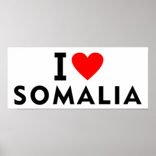 Jag kärlek Somalia land gillar hjärtturism Poster