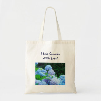 Jag Kärlek Sommar vid Sjö! Tote bag Hydrangeas Tygkasse
