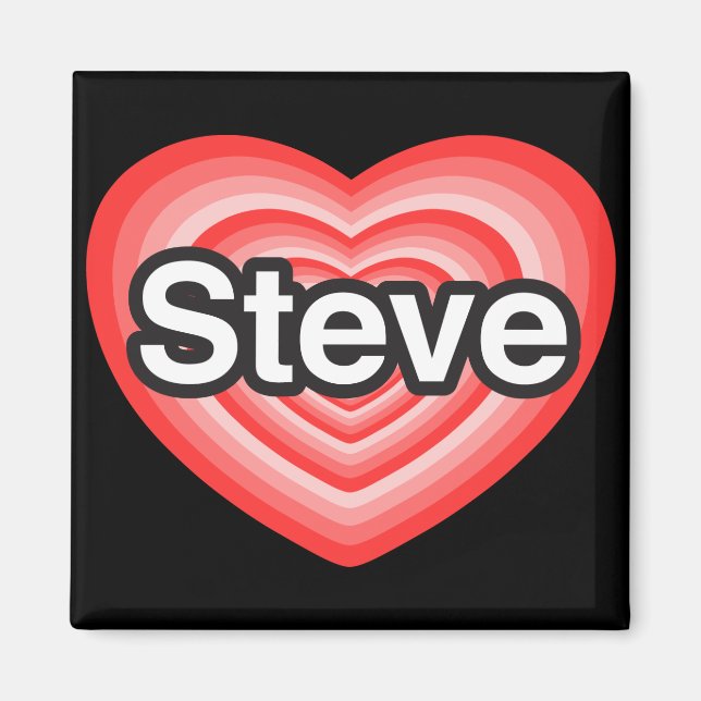 Jag kärlek Steve. Jag kärlekar dig Steve. Hjärta Magnet (Framsidan)