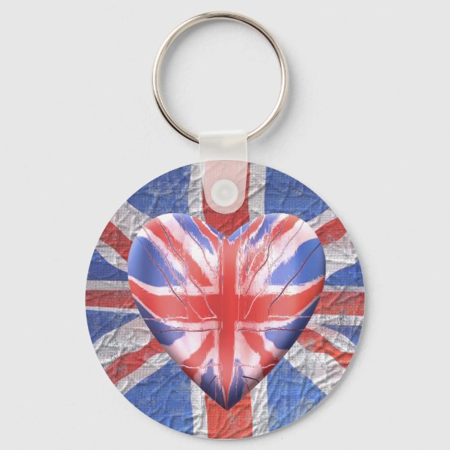 Jag Kärlek Storbritannien! Nyckelring (Framsida)