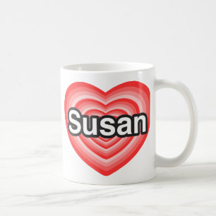 Jag kärlek Susan. Jag kärlek du Susan. Hjärta Kaffemugg