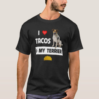 Jag Kärlek Tacos och min Jack Russell Terrier Hund T Shirt