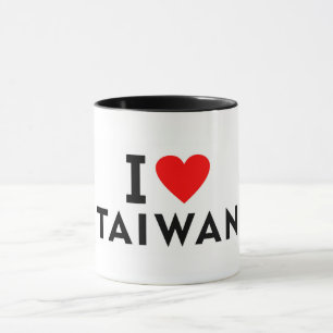 Jag kärlek Taiwan land gillar hjärtreseturism Mugg