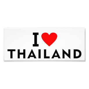 Jag kärlek Thailand land gillar hjärtreseturism Fototryck