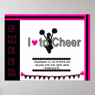Jag Kärlek till Cheer Cheerlead Poster