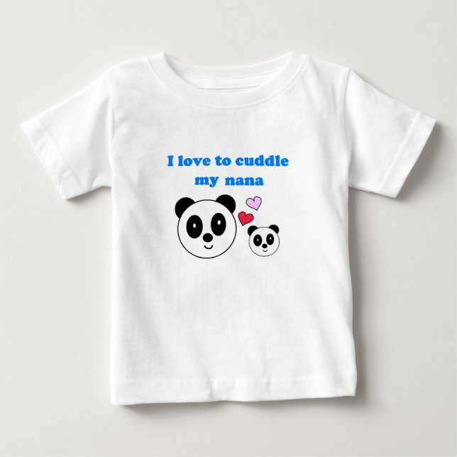 JAG KÄRLEK TILL CUDDLE MY NANA T-SHIRT (Framsida)