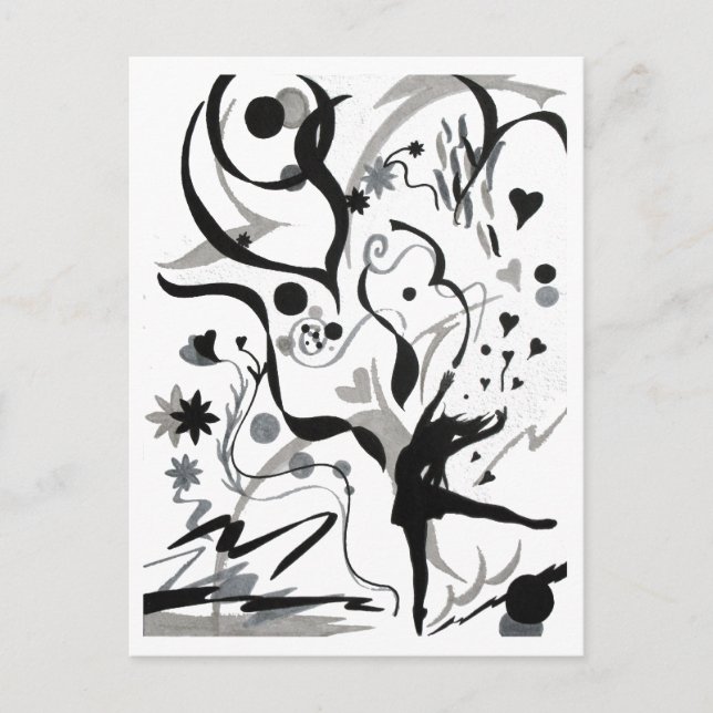 Jag Kärlek till Dance! Vykort (Framsida)