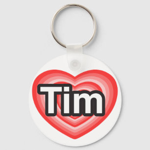 Jag kärlek Tim. Jag kärlek du Tim. Hjärta Nyckelring