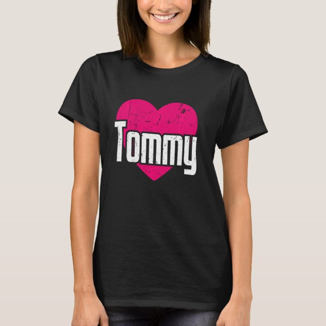 Jag Kärlek Tommy Cute First Namn I Heart Tommy T Shirt (Framsida)