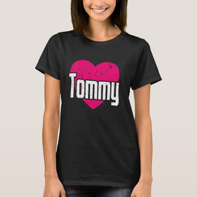 Jag Kärlek Tommy Cute First Namn I Heart Tommy T Shirt (Framsida)