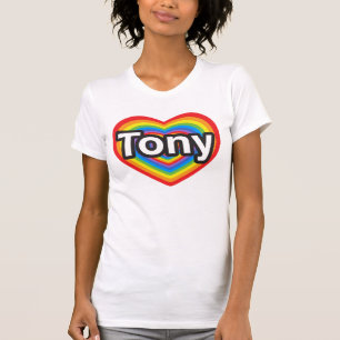 Jag kärlek Tony. Jag kärlekar dig Tony. Hjärta Tee Shirt