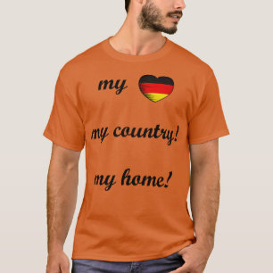 Jag Kärlek Tyskland mitt hem Min Land 5 T Shirt