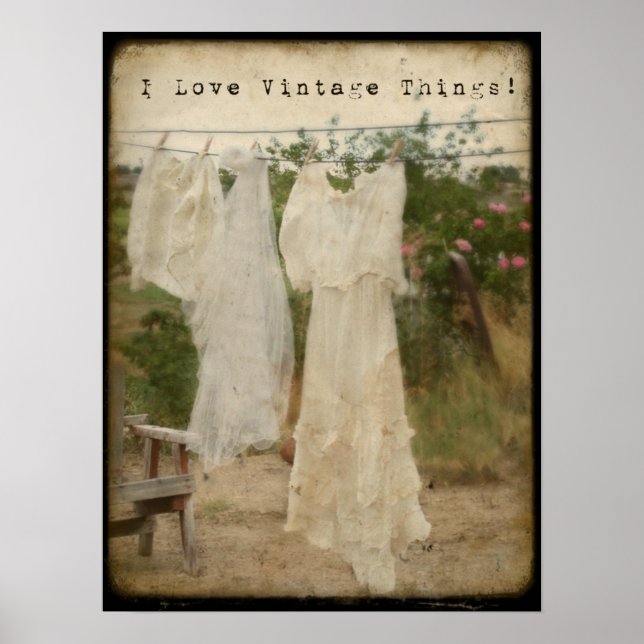 Jag Kärlek Vintage Sak! Poster (Framsidan)