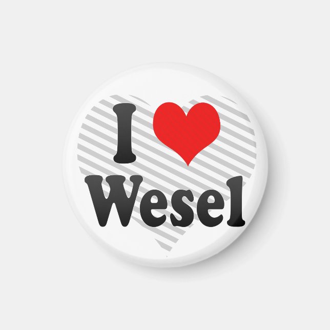 Jag Kärlek Wesel, Tyskland. Ich Liebe Wesel, Tyskl Magnet (Framsidan)