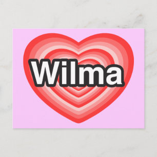 Jag kärlek Wilma. Jag kärlek er Wilma. Hjärta Vykort