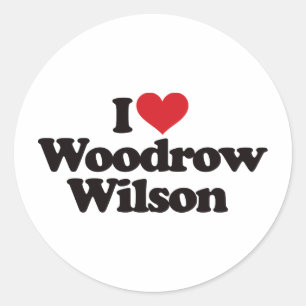 Jag Kärlek Woodrow Wilson Runt Klistermärke