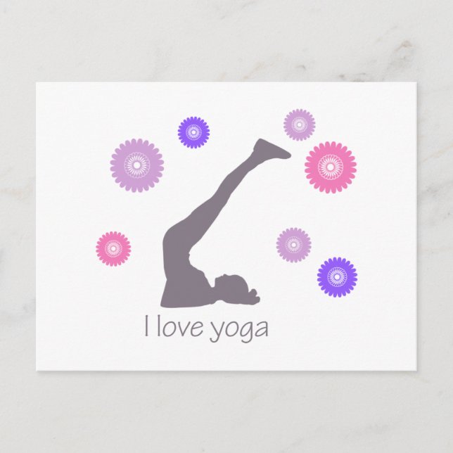 Jag Kärlek Yoga-coolans utformning! Vykort (Framsida)