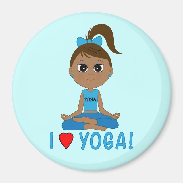 Jag Kärlek Yoga! Magnet (Framsidan)