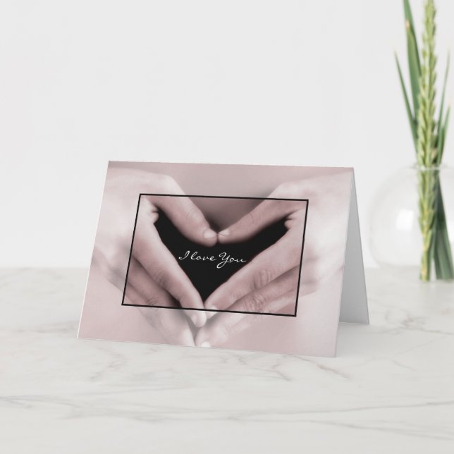 Jag Kärlekar att du romerska mitt hjärta är i Händ Kort (Framsida)