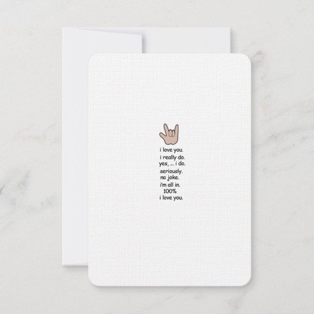 Jag kärlekar dig.. allvarligt.. Kort (Framsida)