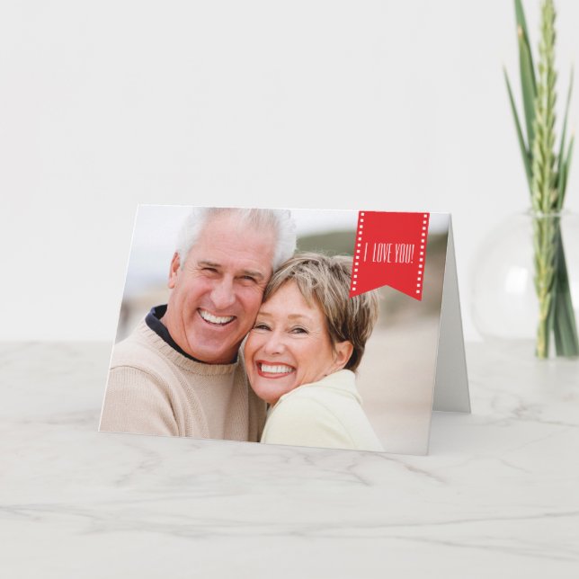Jag Kärlekar dig. Anpassningsbar Foto på Alla hjär Helgkort (Framsida)