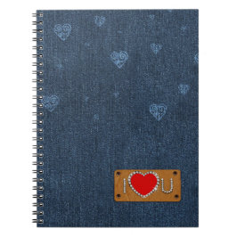 Jag Kärlekar dig. Blue Denim Mönster Gift Anteckningsbok
