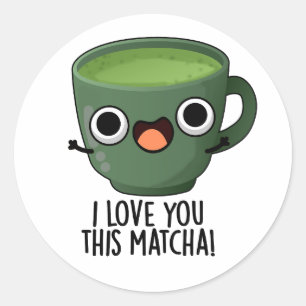 Jag Kärlekar dig den här matcha-apan... Runt Klistermärke