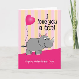 Jag Kärlekar dig en ton! Rhino Valentindagen Helgkort