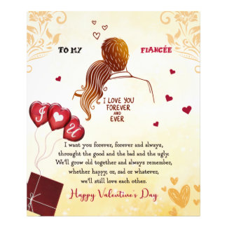 Jag Kärlekar dig för evigt| Glad Alla hjärtans dag Fototryck