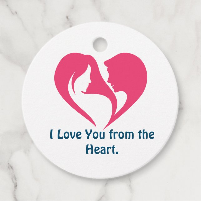 Jag Kärlekar dig från hjärtat. Gåvor Etiketter (Framsida)