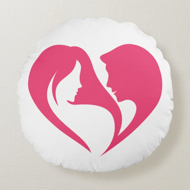 Jag Kärlekar dig från hjärtat. Rund Kudde (Framsidan)