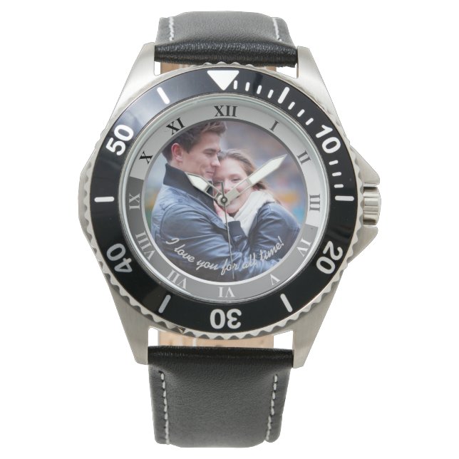 Jag Kärlekar dig hela tiden! Foto och meddelande f Armbandsur (Framsida)