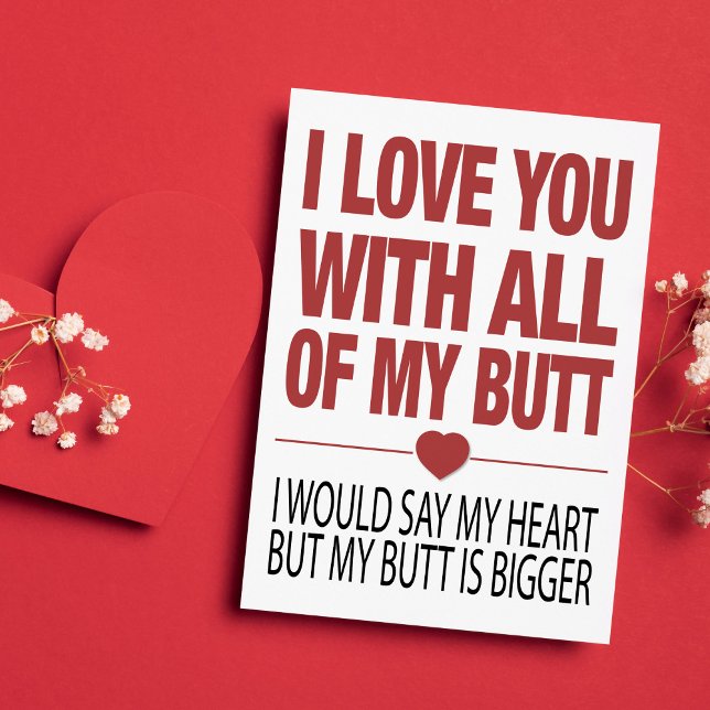 Jag Kärlekar dig med mitt knappfunna Valentines ko Helgkort (Celebrate your Valentine with this hilariously honest and quirky card.)