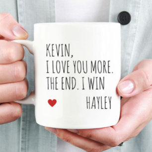 Jag Kärlekar dig mer i Valentines day. Kaffemugg