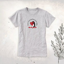 Jag Kärlekar dig mer! Penguin och Red Heart T Shirt