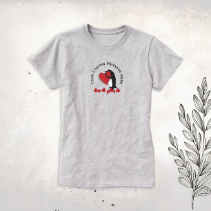 Jag Kärlekar dig mer! Penguin och Red Heart T Shirt