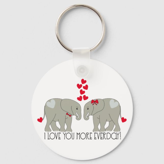 Jag Kärlekar dig mer varje dag! Nyckelring (Framsida)