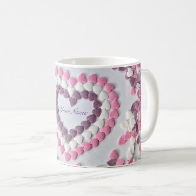 Jag kärlekar dig min ljuva Valentine med vackra hj Kaffemugg (Framsida höger)