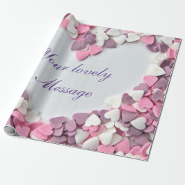 Jag kärlekar dig min ljuva Valentine med vackra hj Presentpapper