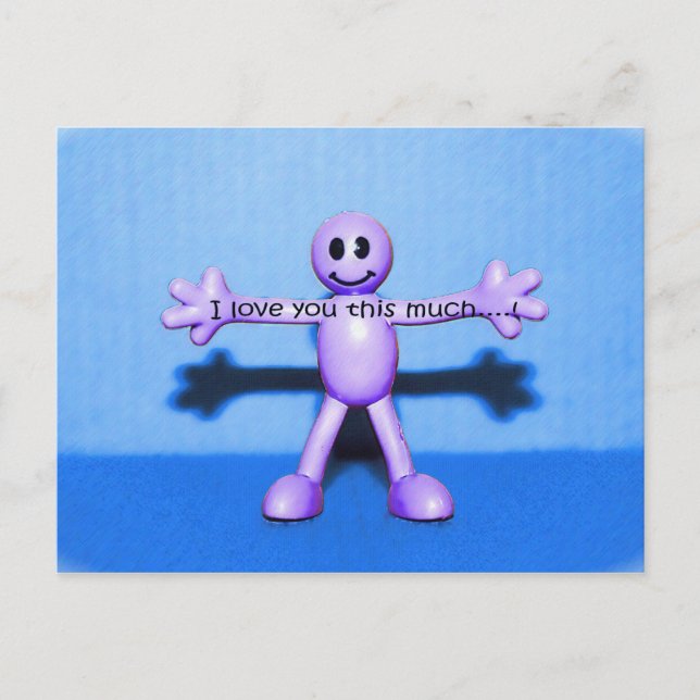 Jag kärlekar dig så mycket! vykort (Framsida)