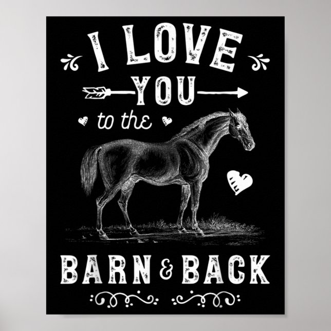Jag Kärlekar dig till Barn och Back Horse Girl Hor Poster (Framsidan)
