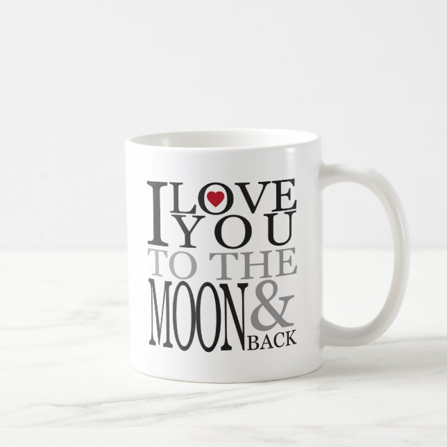 JAG KÄRLEKAR DIG TILL MÅNE & BAK KAFFEMUGG (Höger)